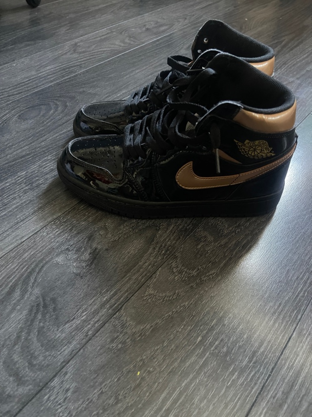 Black with Metallic Bronze Accents